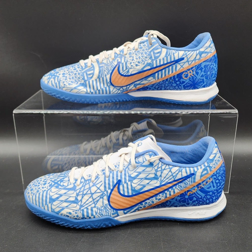 Nike Size 7 Blue Mercurial Zoom Vapor 15 CR7 Indoor Soccer Shoes Futsal READ